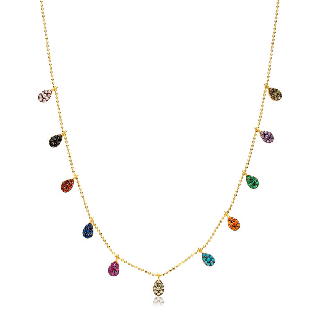 Collier Damla Arc-En-Ciel