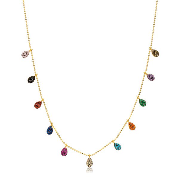 Collier Damla Arc-En-Ciel