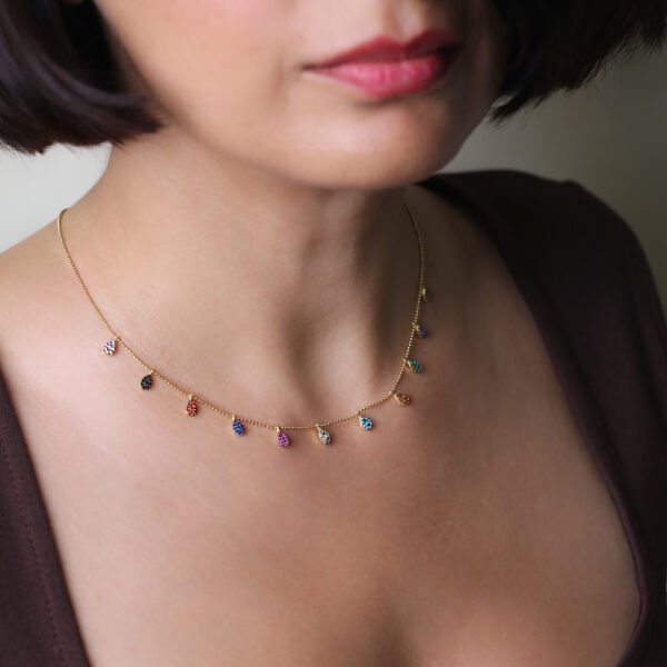 Collier Damla Arc-En-Ciel