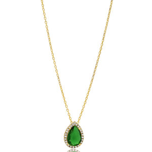 Collier Damla Zümrüt